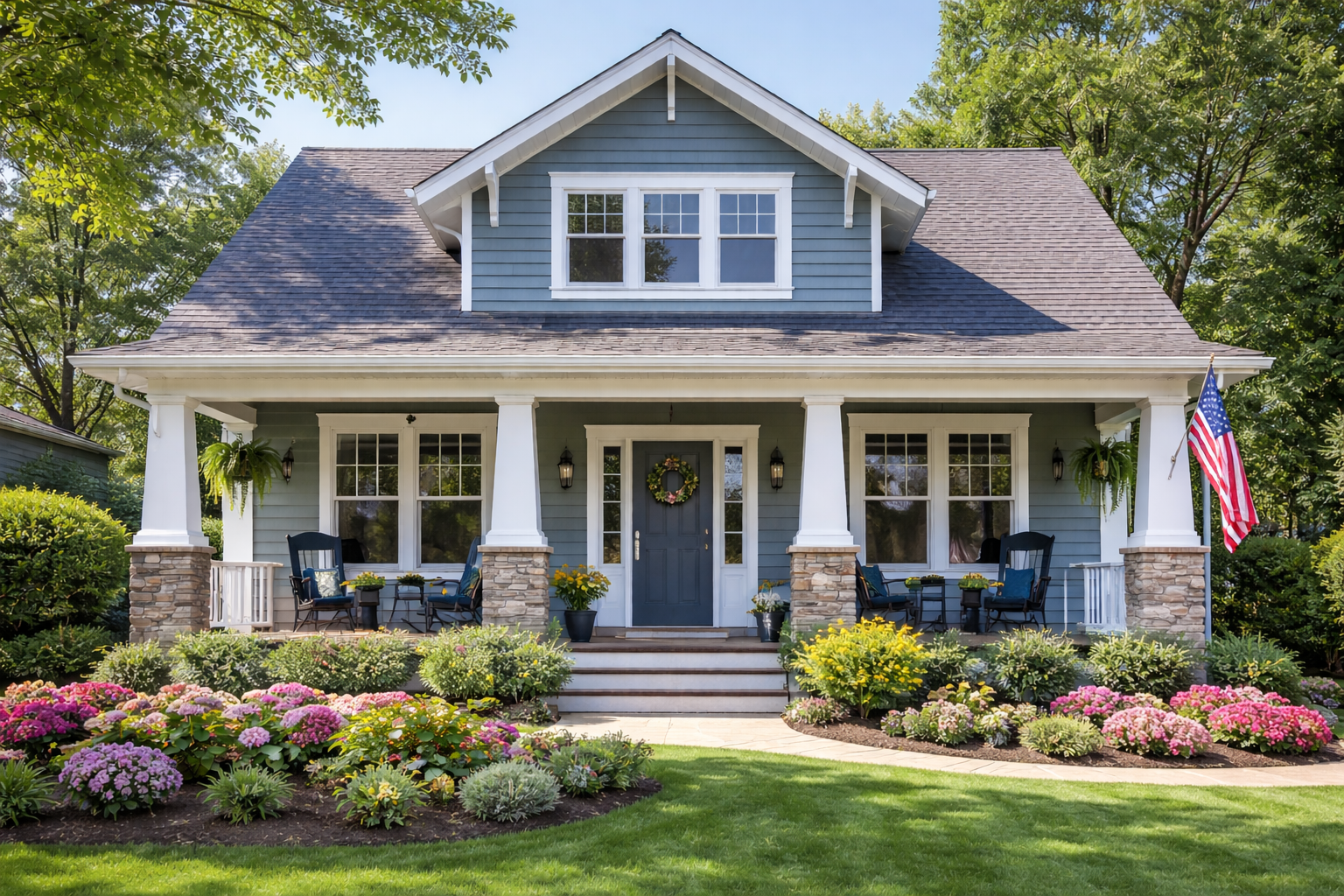 freshly repainted exterior house in chattanooga, provided by a trusted residential painting company serving the greater chattanooga area.